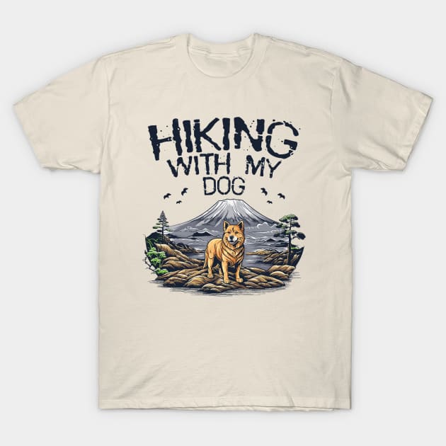 Hiking With My Dog T-Shirt by Mandegraph